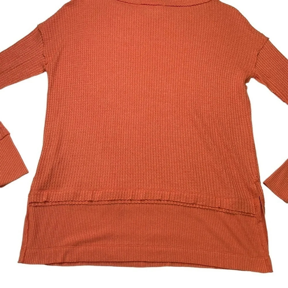 Free People We The Free Coral Light North Slope Thermal Scoop Neck Tunic Size XS - Picture 10 of 12